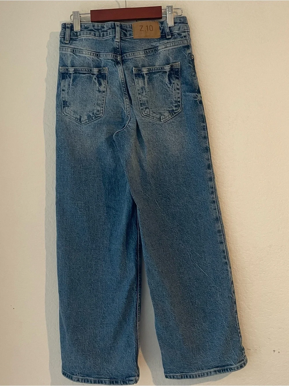 Zara Wide-Leg High-Rise Jeans in Medium Blue Wash